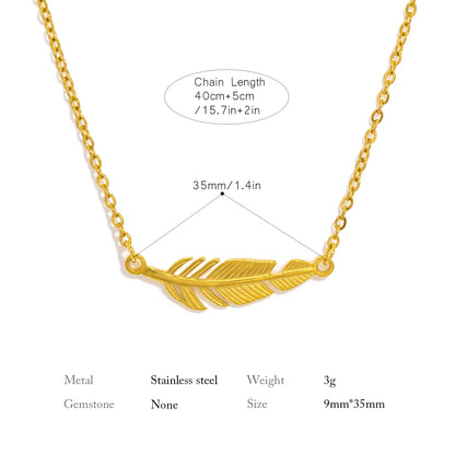 Long Leaf Necklace 🍃