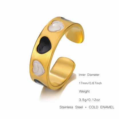Black & White Enamel Ring