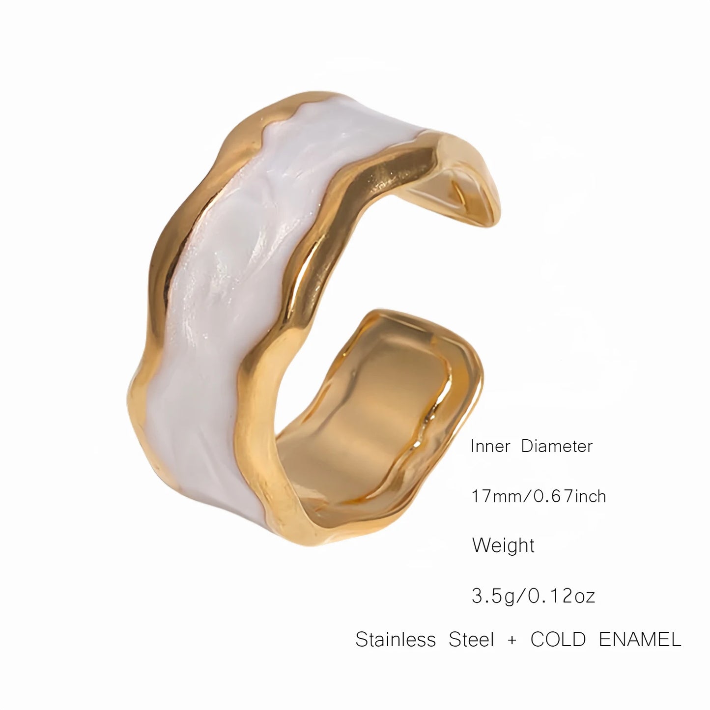 Black & White Enamel Ring
