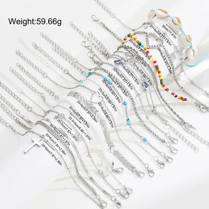 Chic Multi-Charm Anklet Set 💖🧿