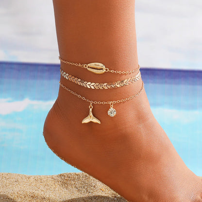 Shell & Sequin Anklets 🌞