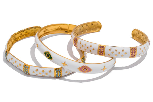 18K Gold Zircon Adjustable Bracelet