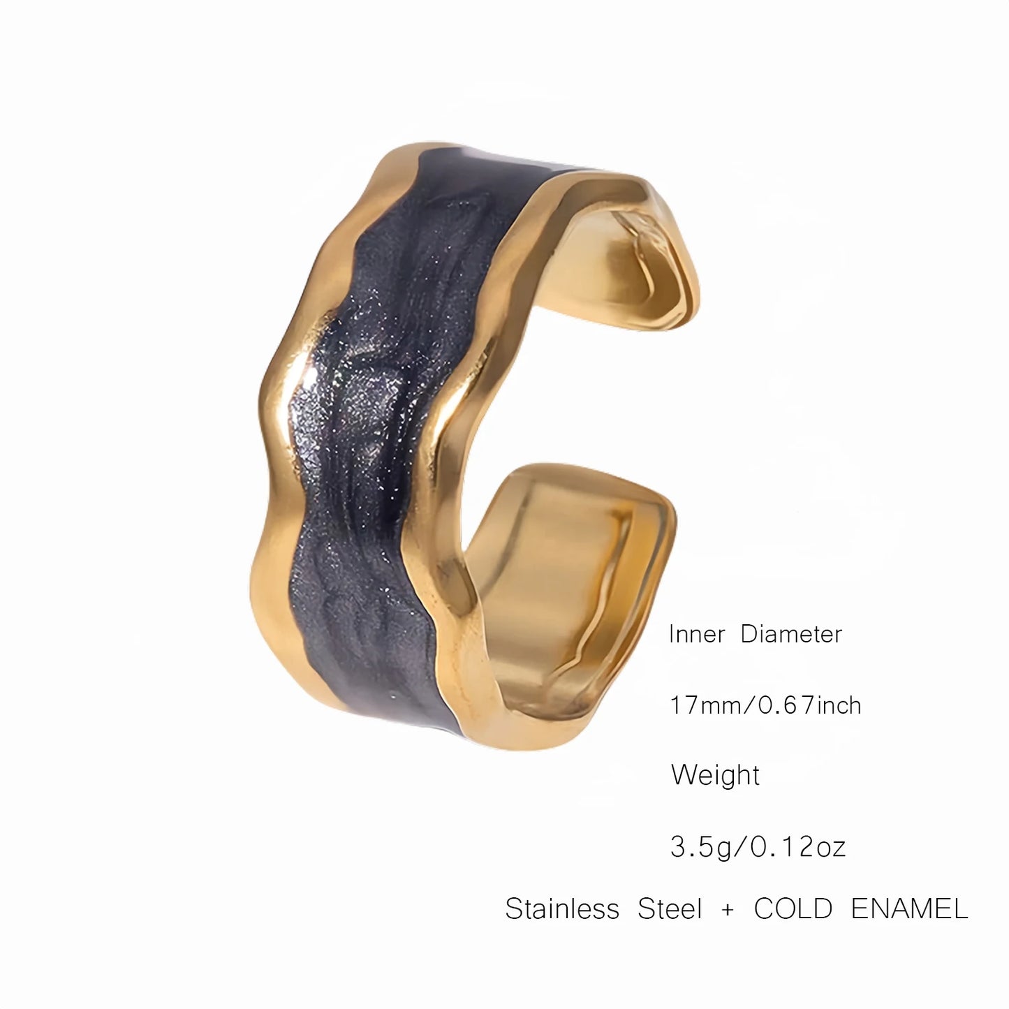 Black & White Enamel Ring
