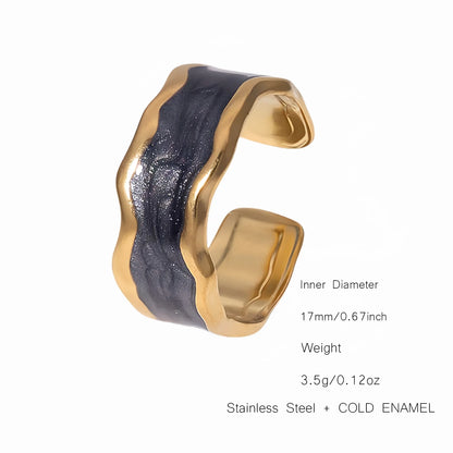 Black & White Enamel Ring