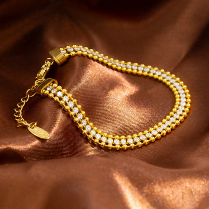 Triple Row CZ Bracelet for Women