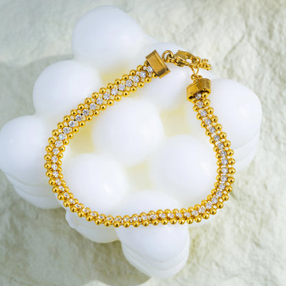Triple Row CZ Bracelet for Women