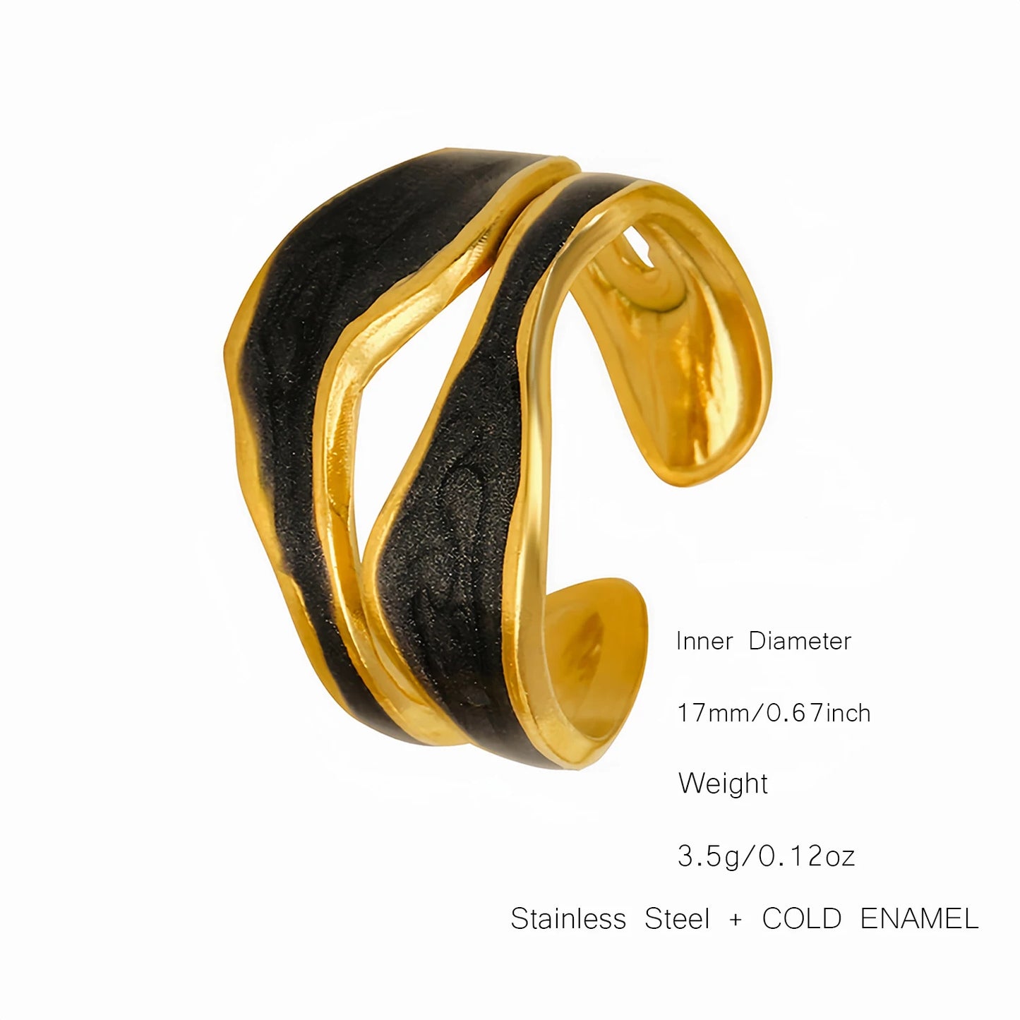 Black & White Enamel Ring