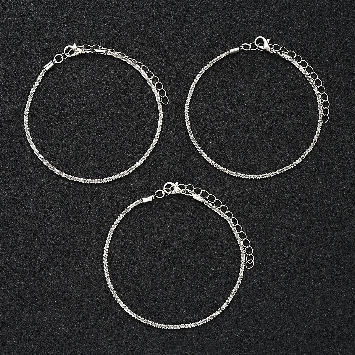 3PC Sparkling Anklet Set 💖