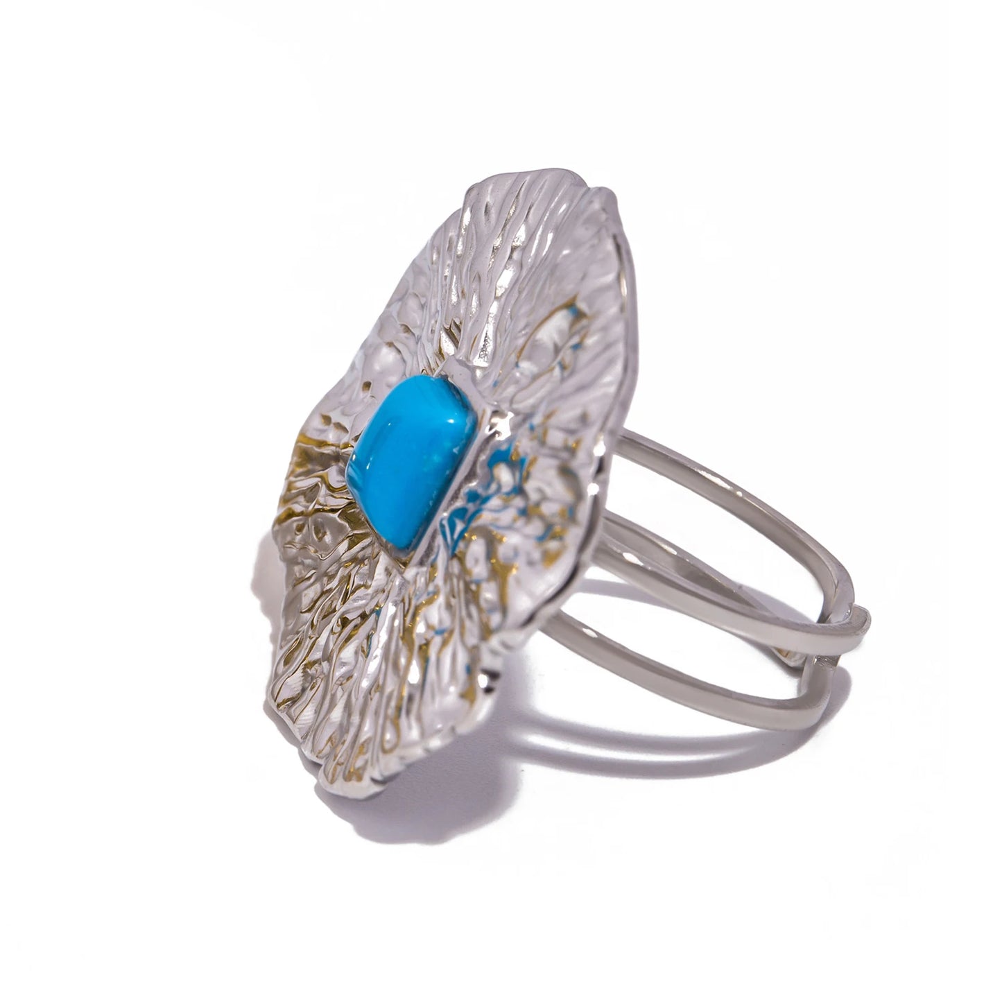 Luxury Natural Stone Open Ring