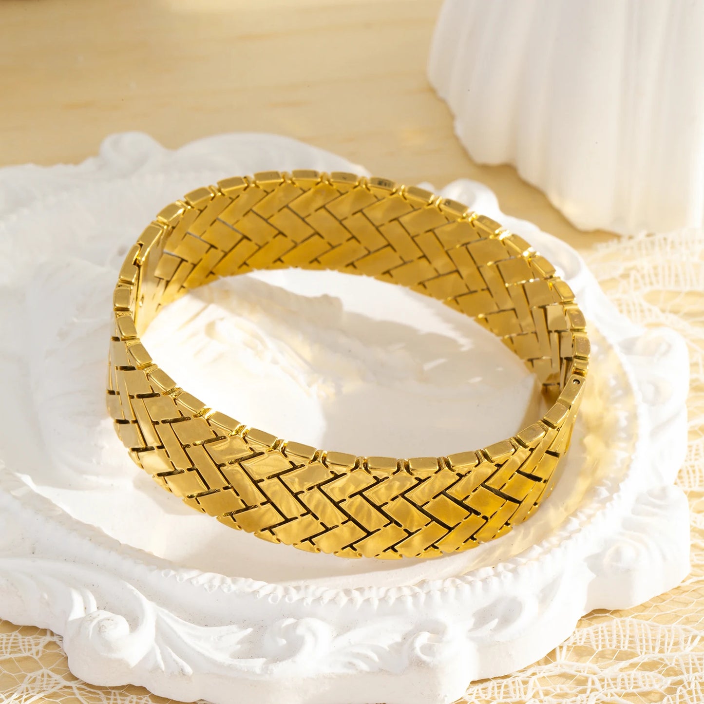 Luxury Mirror Cuff Bracelet