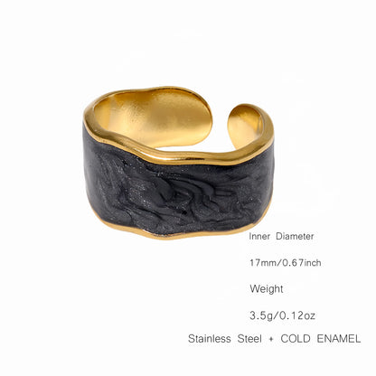 Black & White Enamel Ring