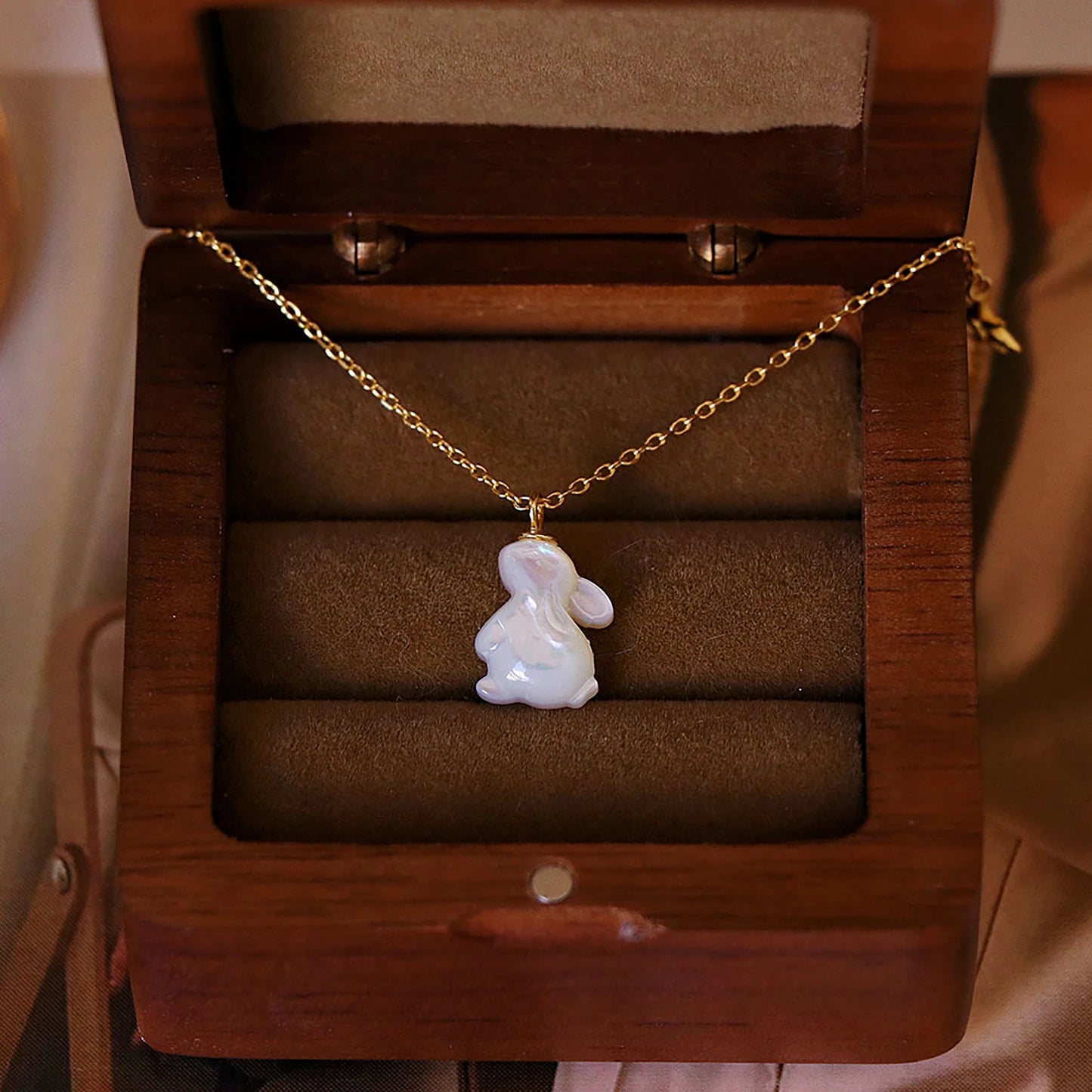 Natural Shell Rabbit Necklace 🐇