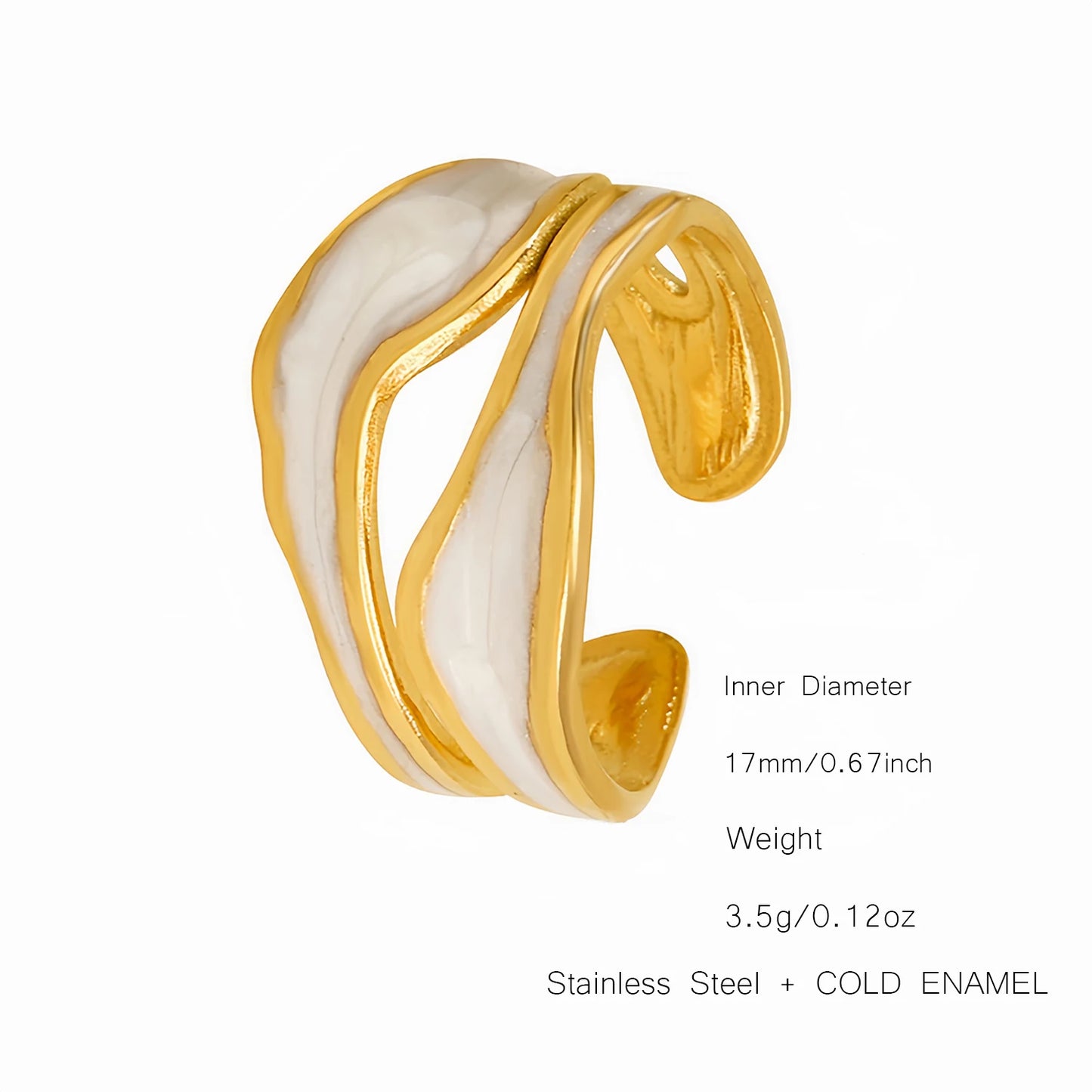 Black & White Enamel Ring