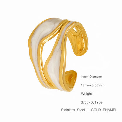 Black & White Enamel Ring