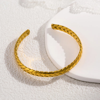 Wheat Pattern Stainless Steel Bracelet