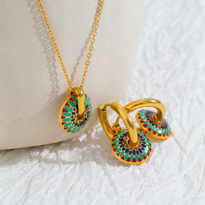Gold Plated Earrings & Necklace